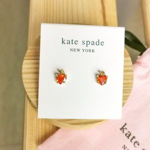 Kate Spade Dashing Beauty Apple Gold Stud Earrings